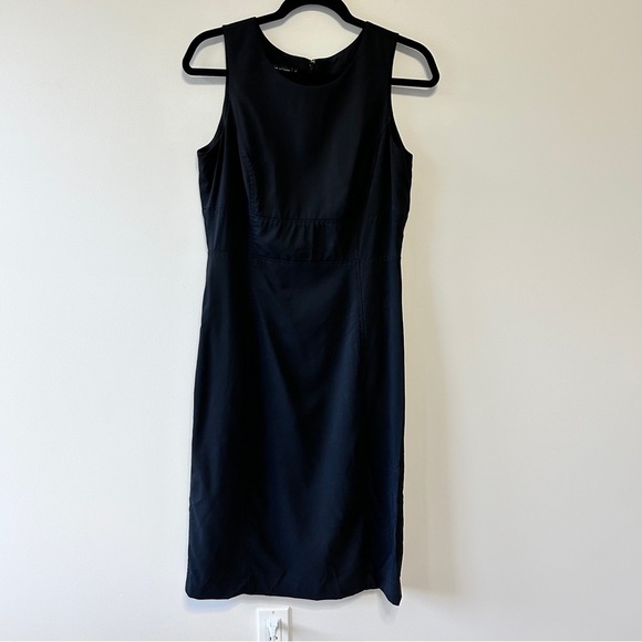 Adrienne Vilttadini Women's Size 6 Midi Dress Wool Blend LBD Lightweight - Picture 3 of 16